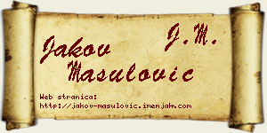 Jakov Mašulović vizit kartica